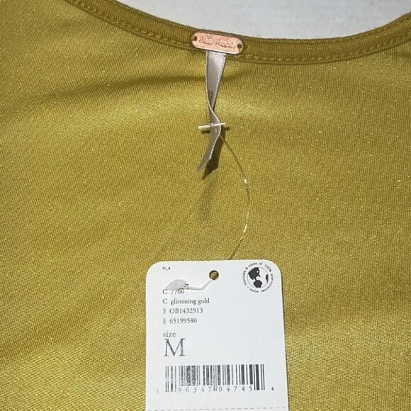 Free People X REVOLVE Hold Me velvet Top In Yellow size Medium - Picture 9 of 12